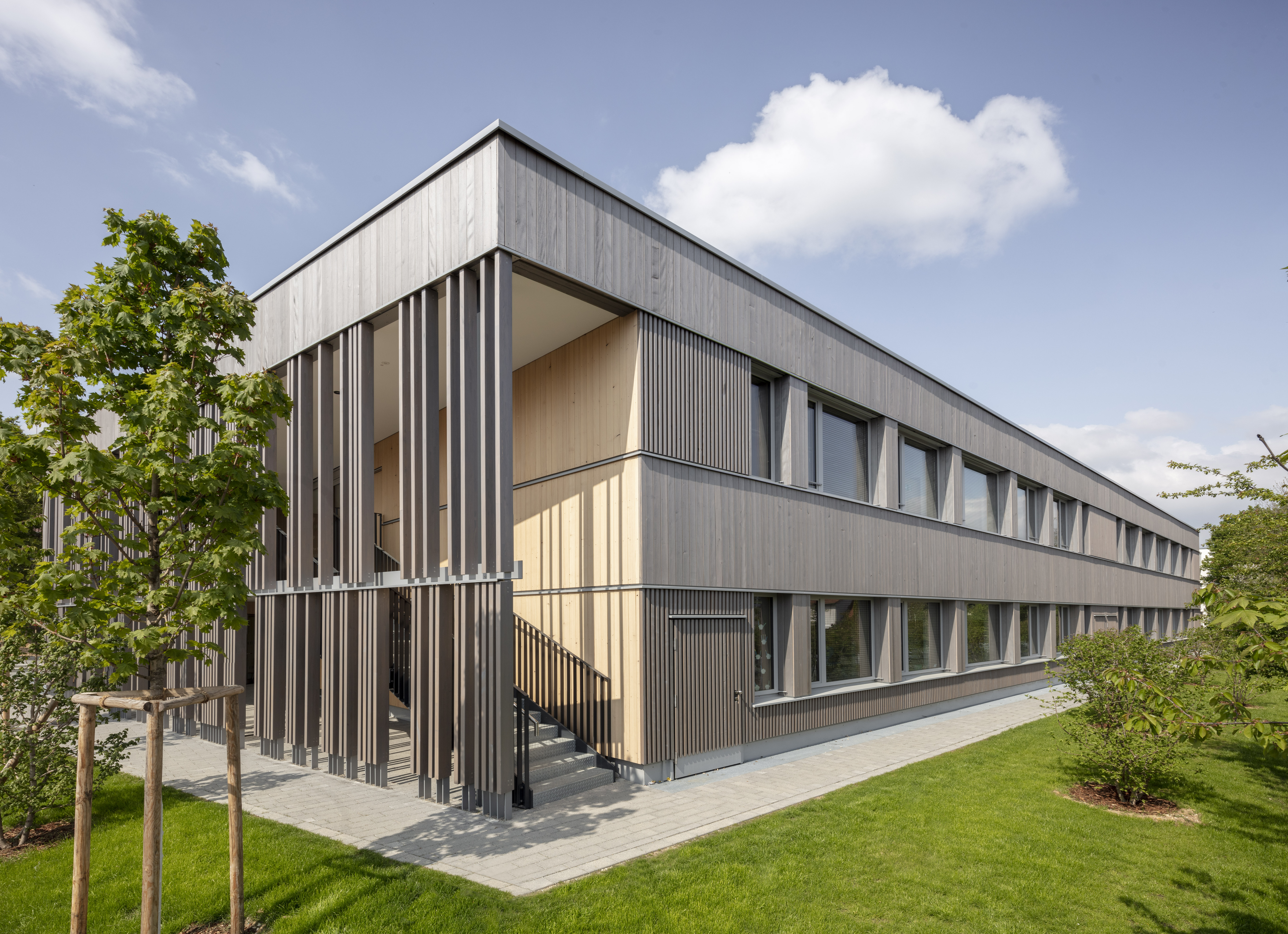 Außenansicht Erweiterungsneubau Körschtalschule Stuttgart-Plieningen (Quelle: Markus Guhl)
